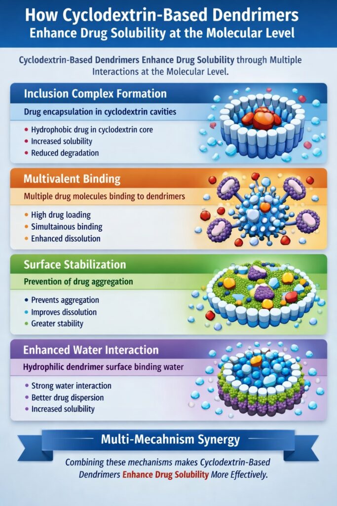 How Cyclodextrin-Based Dendrimers Enhance Drug Solubility at the Molecular Level How Cyclodextrin-Based Dendrimers Enhance Drug Solubility at the Molecular Level