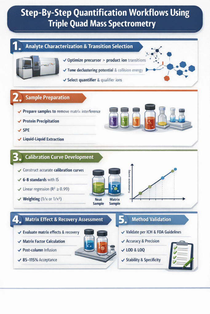 Step-by-Step Quantification Workflows Using Triple Quad Mass Spectrometry