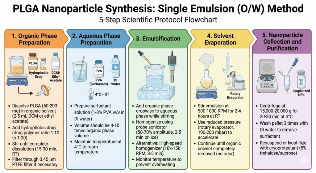 Method 1 Single Emulsion-Solvent Evaporation (OW)