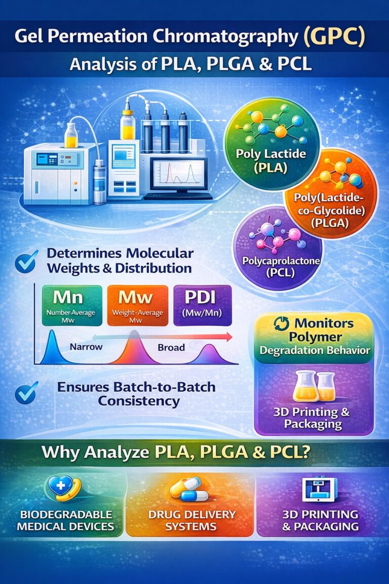 GPC analysis of PLA PLGA PCL