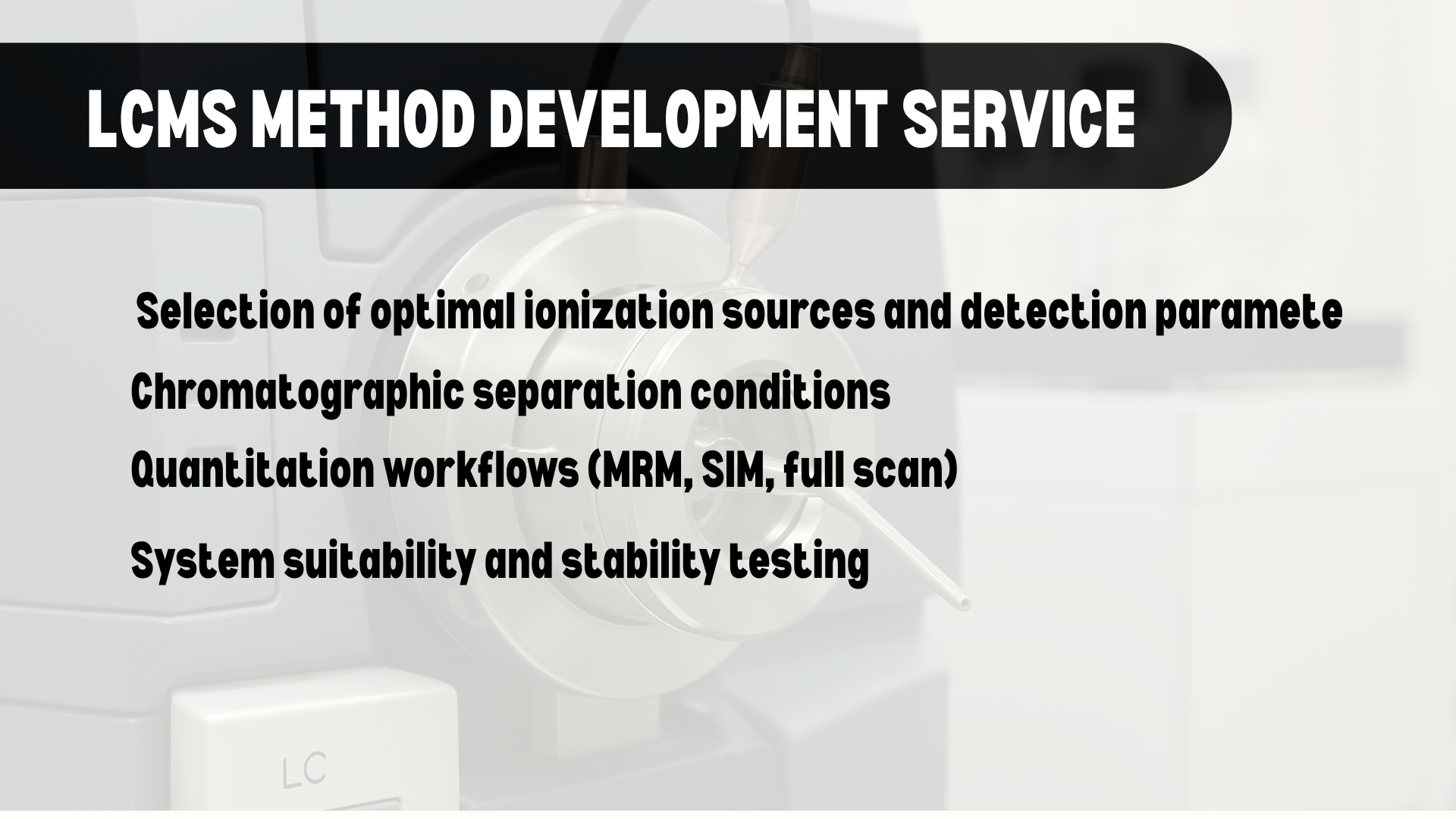 LCMS METHOD DEVELOPMENT SERVICE