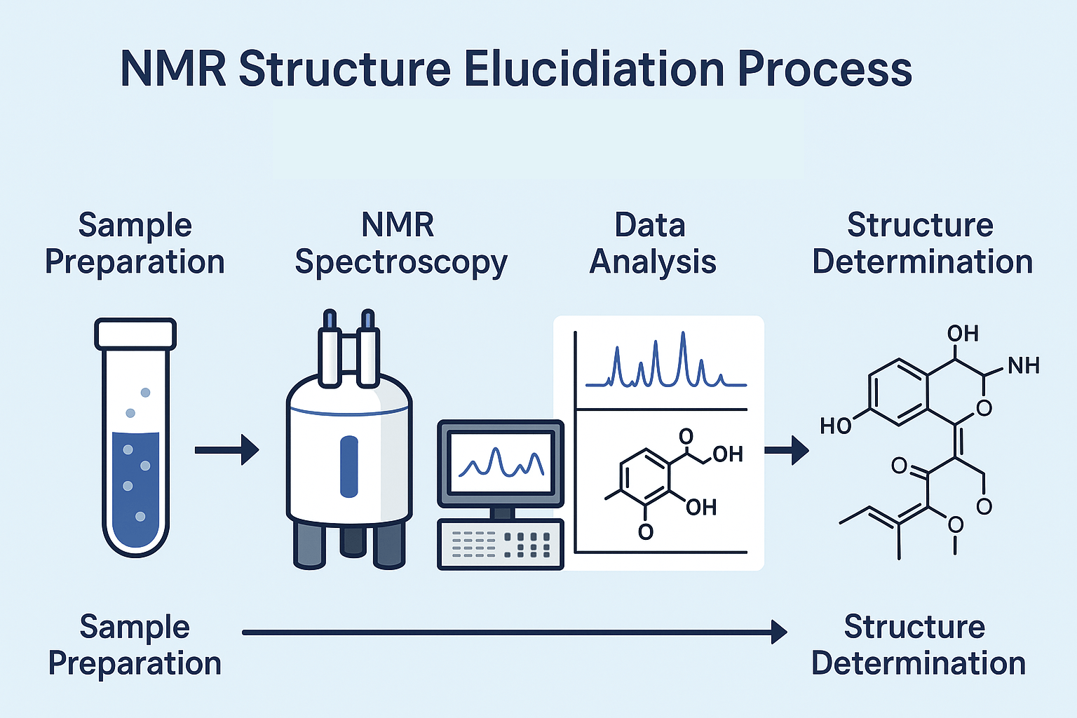 Scientific NMR spectroscopy diagram
