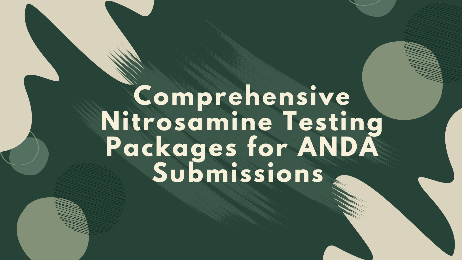 Nitrosamine impurity testing for ANDA
