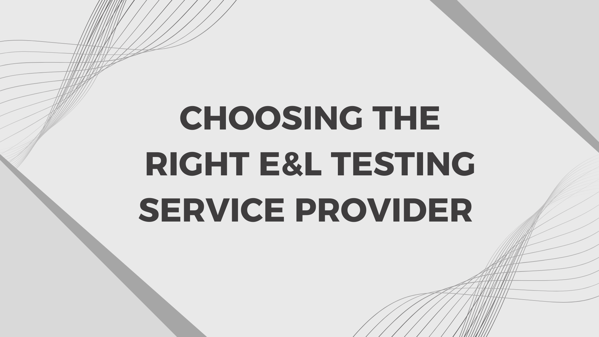 E&L Testing Services