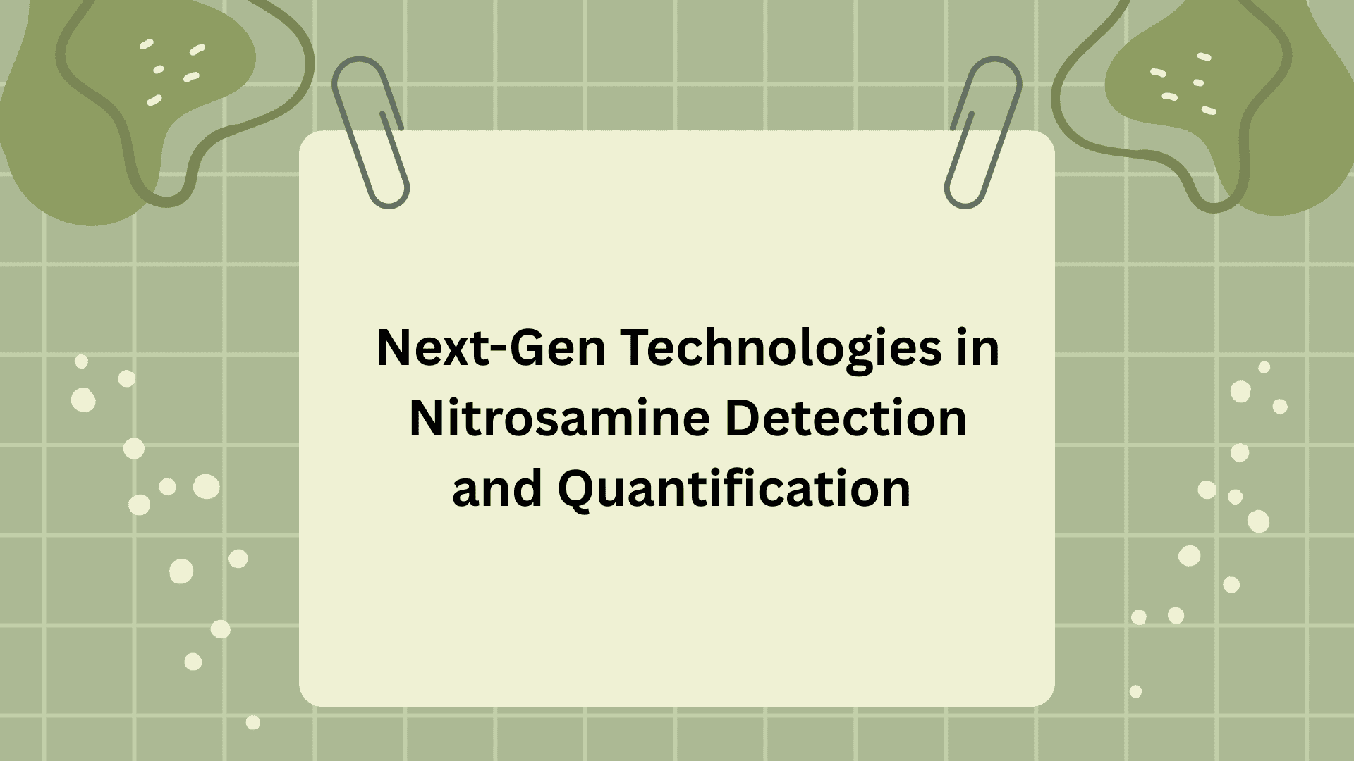 Emerging Tech in Nitrosamine Testing