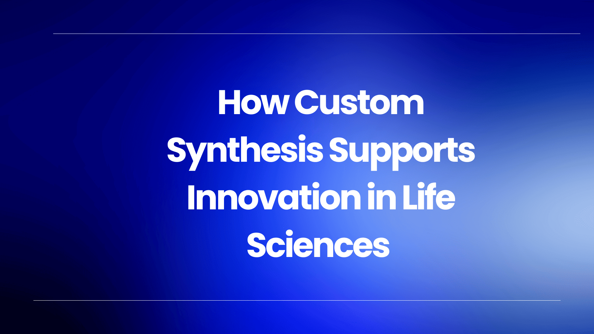 Custom Synthesis Innovation