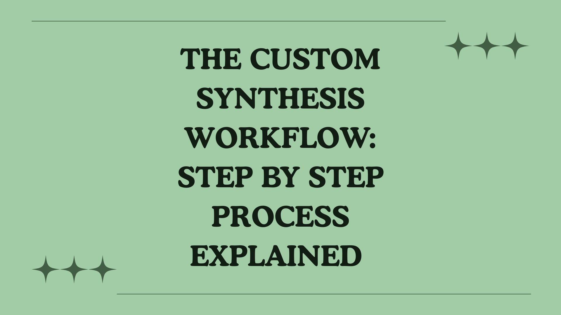 Custom Synthesis Workflow