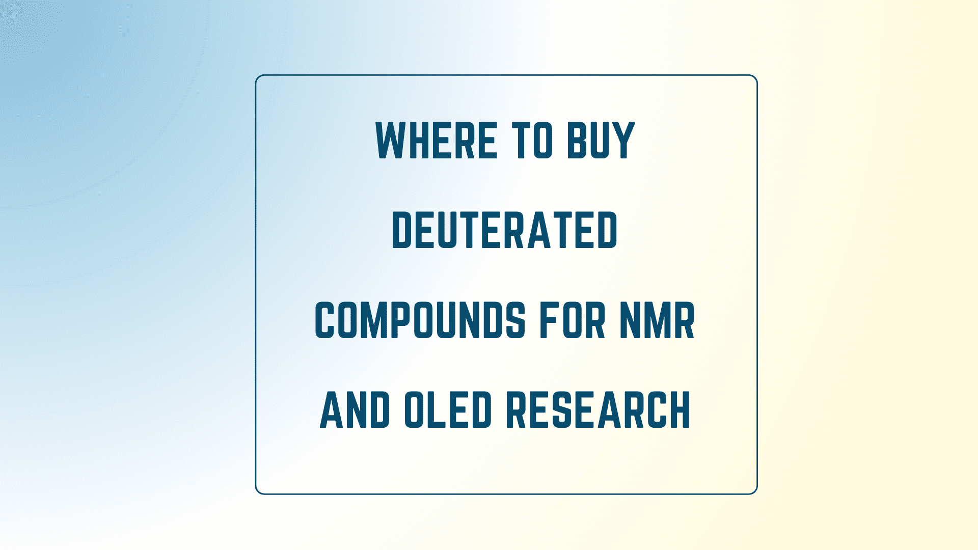 Buy Deuterated Compounds
