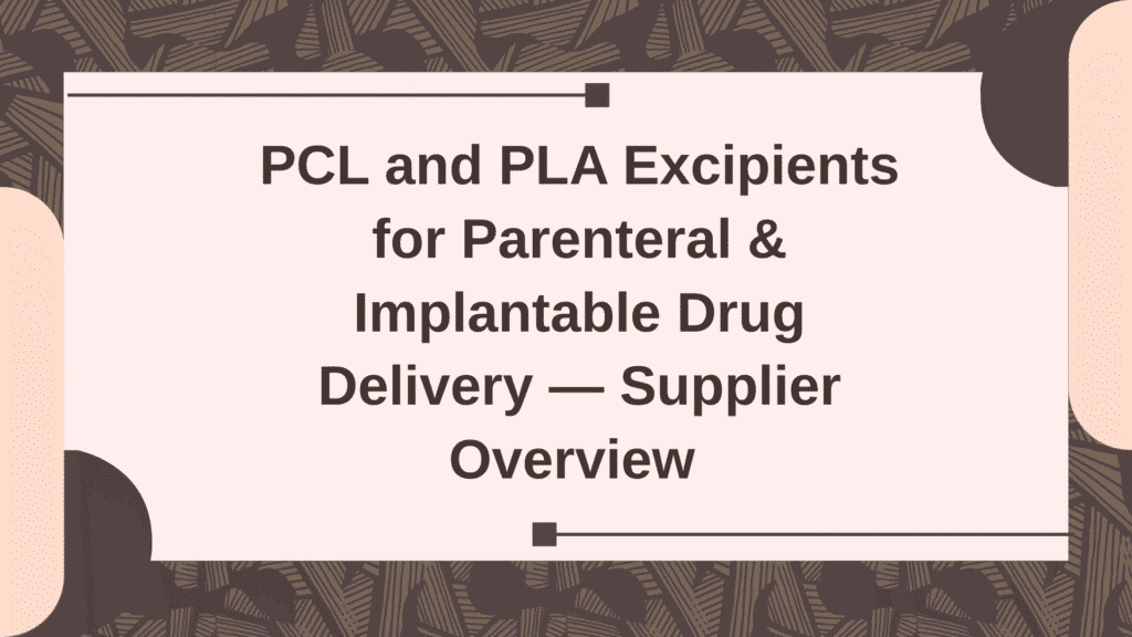 PCL Supplier | PLA Supplier