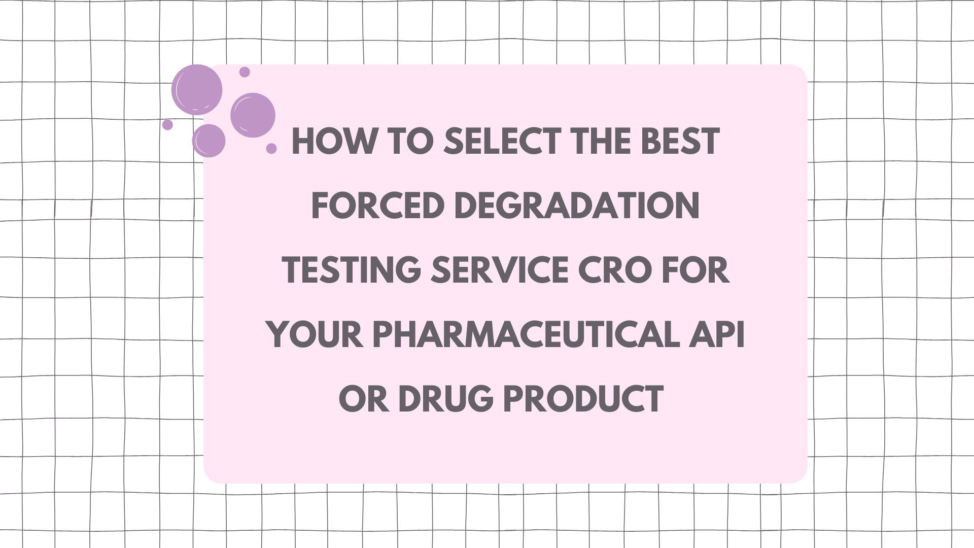 Forced Degradation Testing Service