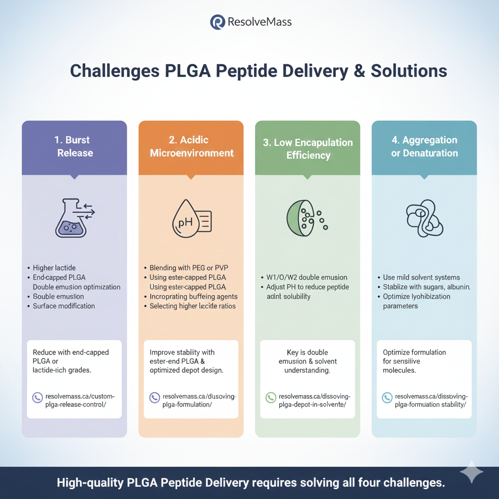 CHALLENGES IN PLGA PEPTIDE DELIVERY AND HOW TO SOLVE THEM CHALLENGES IN PLGA PEPTIDE DELIVERY AND HOW TO SOLVE THEM
