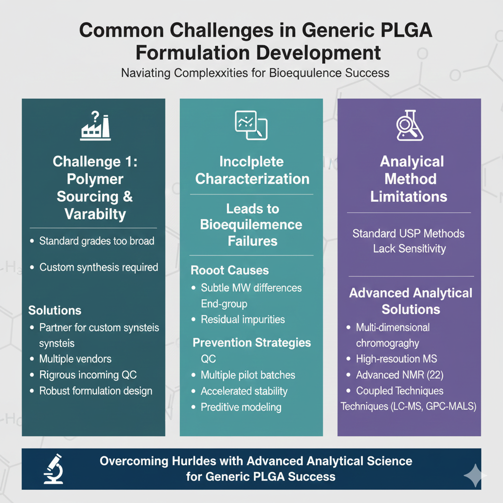 Common Challenges in Generic PLGA Formulation Development