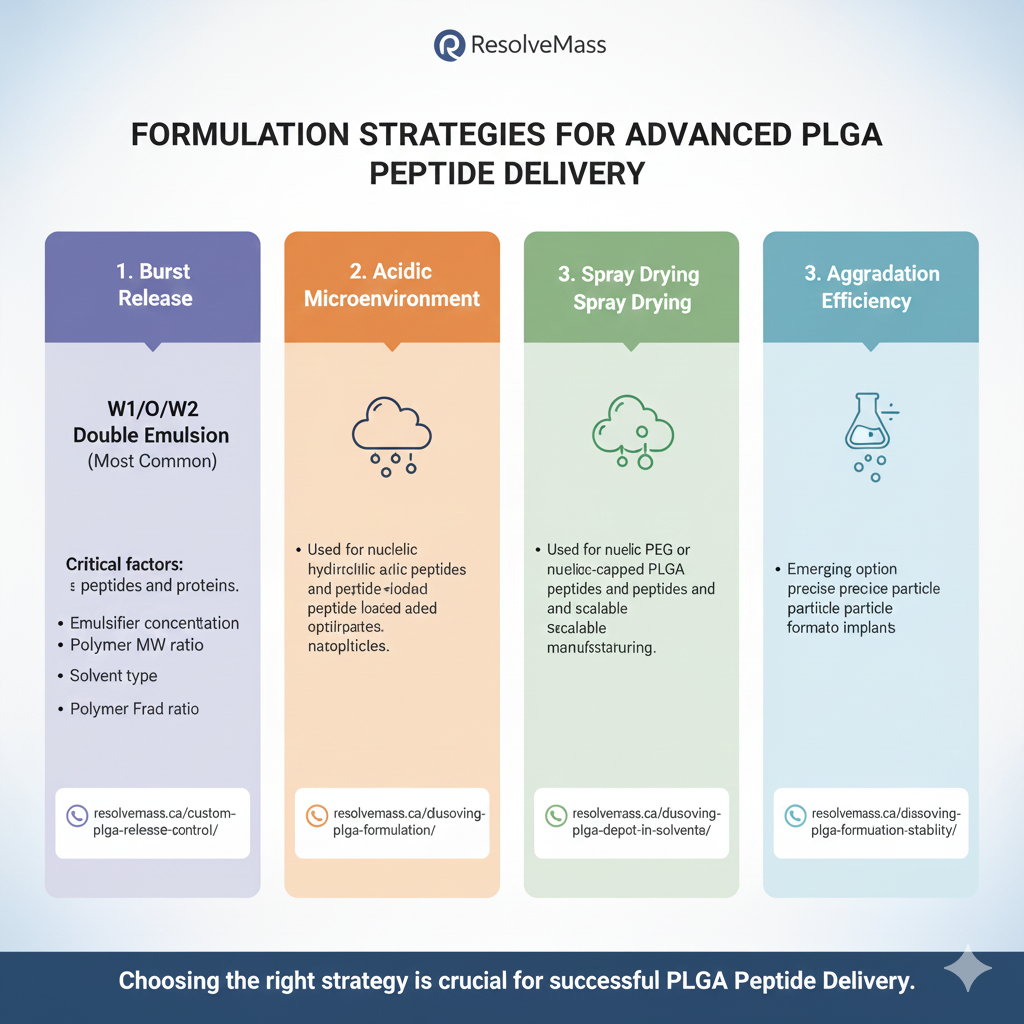 FORMULATION STRATEGIES FOR ADVANCED PLGA PEPTIDE DELIVERY FORMULATION STRATEGIES FOR ADVANCED PLGA PEPTIDE DELIVERY