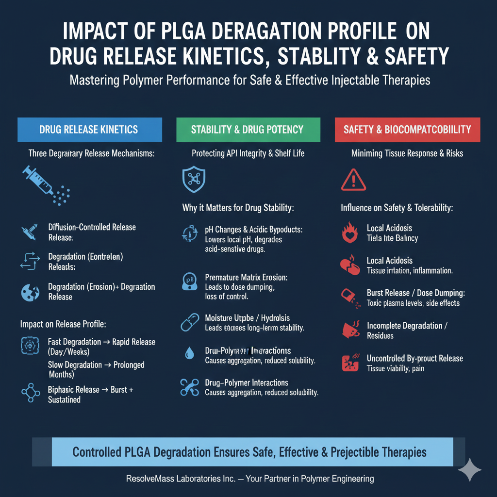 IMPACT OF PLGA DEGRADATION PROFILE ON DRUG RELEASE KINETICS,STABILITY & SAFETY IMPACT OF PLGA DEGRADATION PROFILE ON DRUG RELEASE KINETICS,STABILITY & SAFETY