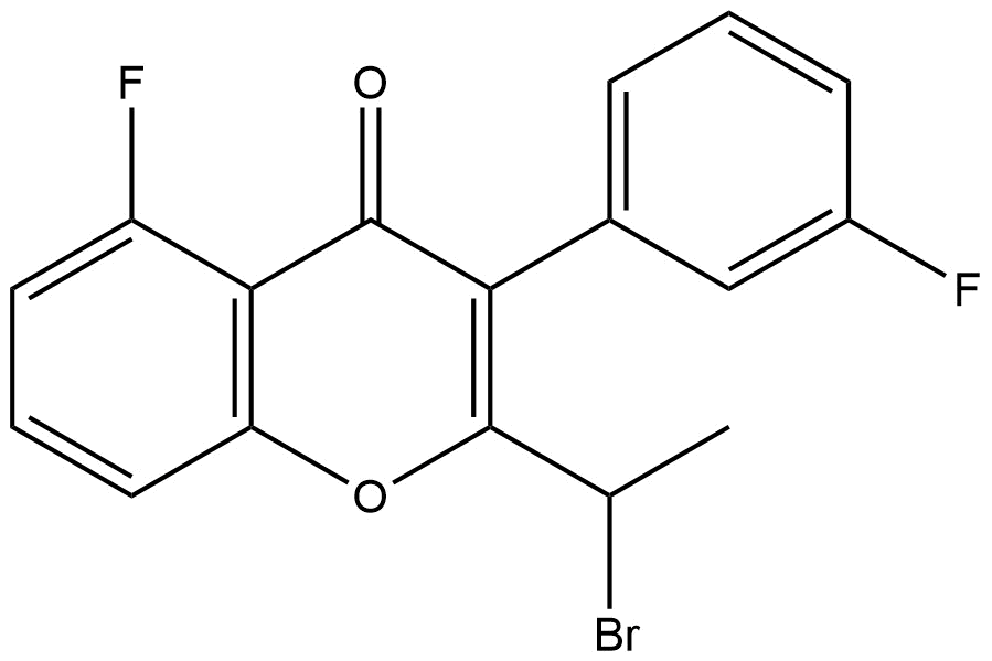 2-(1-bromoethyl)-5-fluoro-3-(3-fluorophenyl)-4H-chromen-4-one | CAS 1408087-79-5