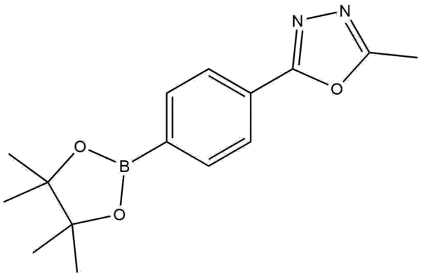 2-methyl-5-(4-(4,4,5,5-tetramethyl-1,3,2-dioxaborolan-2-yl)phenyl)-1,3,4-oxadiazoleCAS 1056456-24-6 2-methyl-5-(4-(4,4,5,5-tetramethyl-1,3,2-dioxaborolan-2-yl)phenyl)-1,3,4-oxadiazole | CAS 1056456-24-6