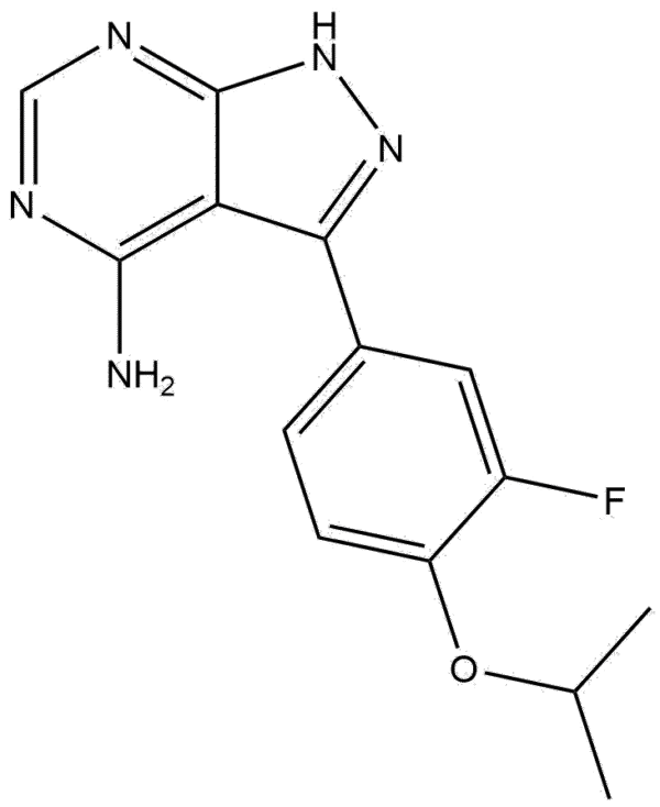 3-(3-fluoro-4-isopropoxyphenyl)-1H-pyrazolo[3,4-d]pyrimidin-4-amine | CAS 1408087-64-8