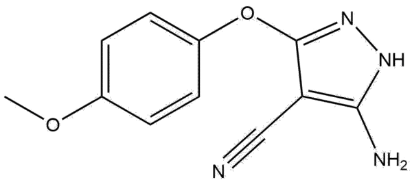 5-amino-3-(4-methoxyphenoxy)-1H-pyrazole-4-carbonitrile | CAS 117174-18-2