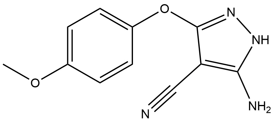 5-amino-3-(4-methoxyphenoxy)-1H-pyrazole-4-carbonitrile | CAS 117174-18-2