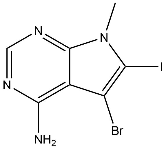 5-bromo-6-iodo-7-methyl-7H-pyrrolo[2,3-d]pyrimidin-4-amine | CAS 2549186-23-2