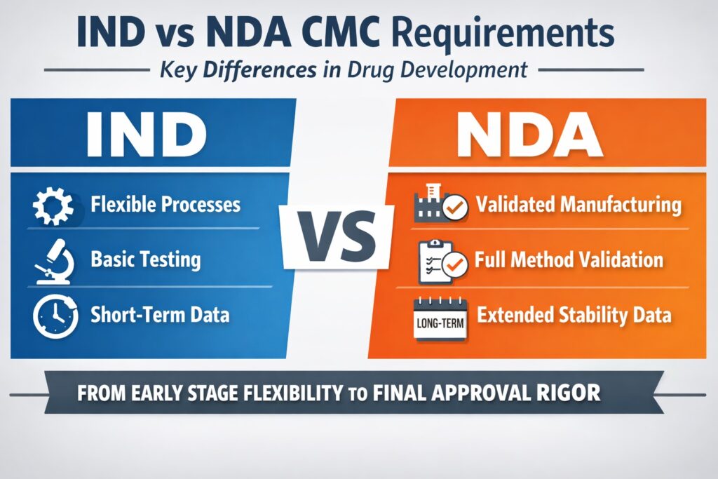 IND vs NDA CMC Requirements
