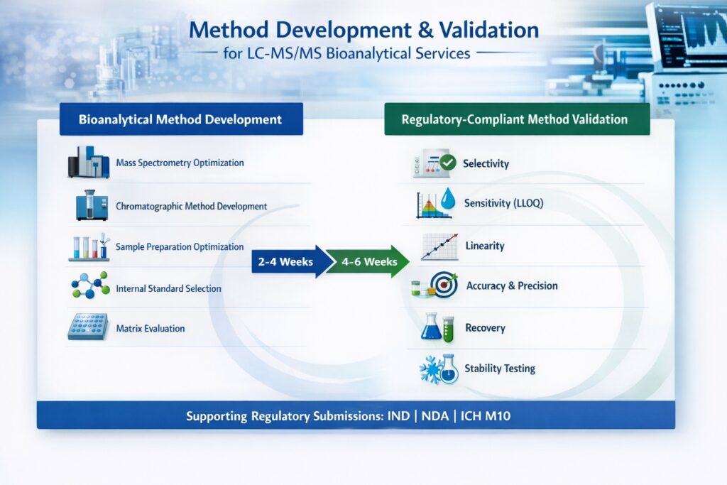 Method Development and Validation for LC-MS/MS Bioanalytical Services