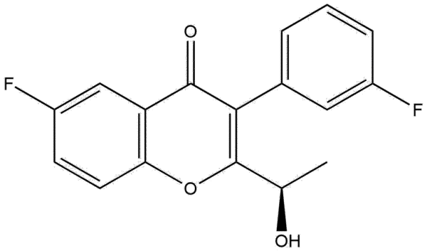 (R)-6-fluoro-3-(3-fluorophenyl)-2-(1-hydroxyethyl)-4H-chromen-4-oneCAS 1479107-10-2 (R)-6-fluoro-3-(3-fluorophenyl)-2-(1-hydroxyethyl)-4H-chromen-4-one | CAS 1479107-10-2