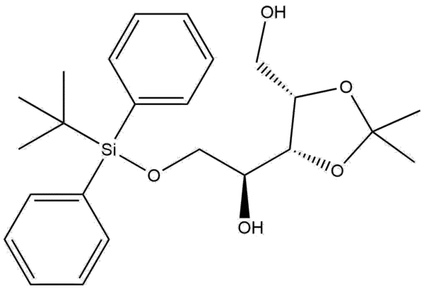 (S)-2-((tert-butyldiphenylsilyl)oxy)-1-((4R,5S)-5-(hydroxymethyl)-2,2-dimethyl-1,3-dioxolan-4-yl)ethan-1-ol CAS 1006364-60-8 (S)-2-((tert-butyldiphenylsilyl)oxy)-1-((4R,5S)-5-(hydroxymethyl)-2,2-dimethyl-1,3-dioxolan-4-yl)ethan-1-ol | CAS 1006364-60-8