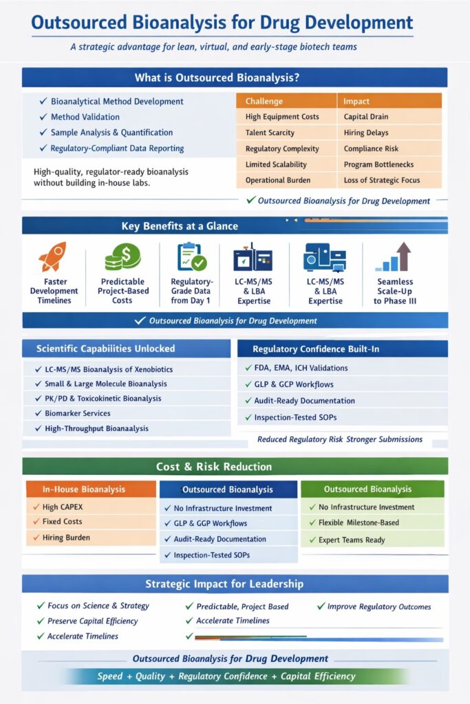 Why Outsourced Bioanalysis Is Critical for Lean Drug Development Teams