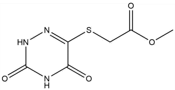methyl 2-((3,5-dioxo-2,3,4,5-tetrahydro-1,2,4-triazin-6-yl)thio)acetate CAS 75621-68-0 methyl 2-((3,5-dioxo-2,3,4,5-tetrahydro-1,2,4-triazin-6-yl)thio)acetate | CAS 75621-68-0