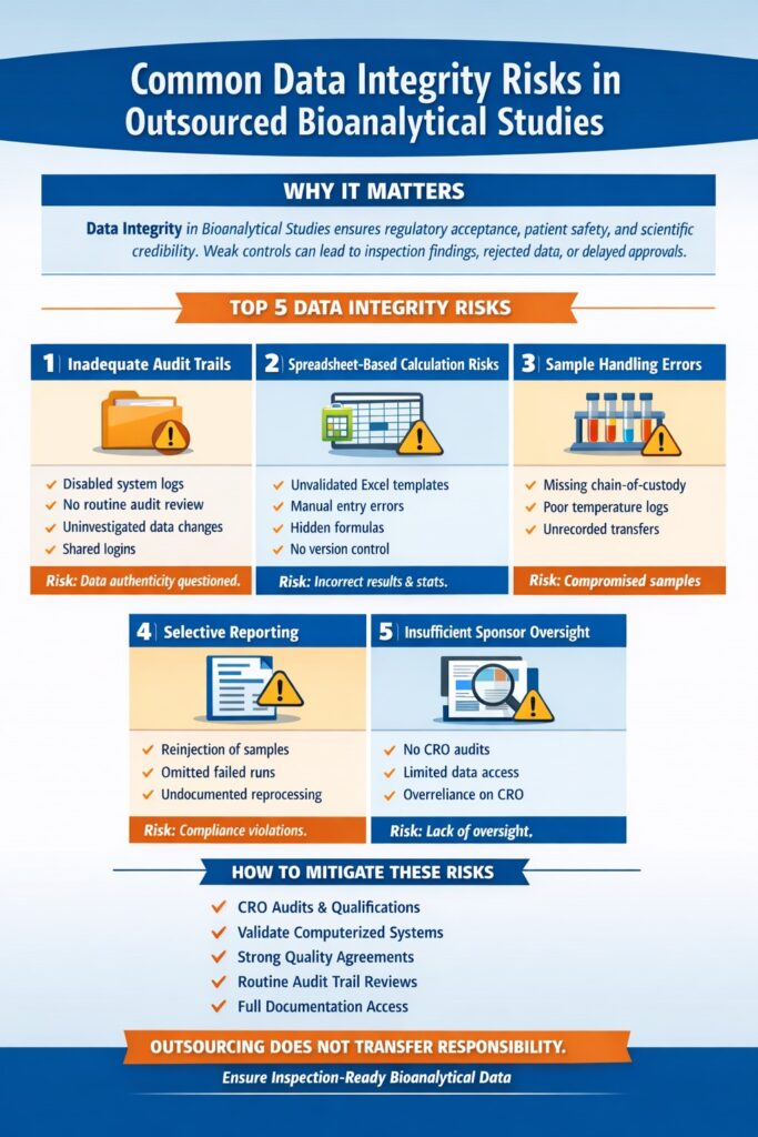 Common Data Integrity Risks in Outsourced Bioanalytical Studies Common Data Integrity Risks in Outsourced Bioanalytical Studies
