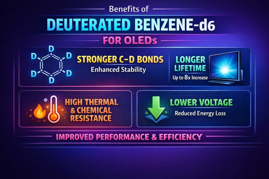 Deuterated Benzene-d6 for OLED Application 