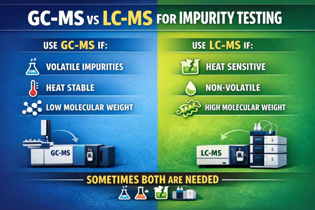 GC-MS vs LC-MS for Impurity Testing