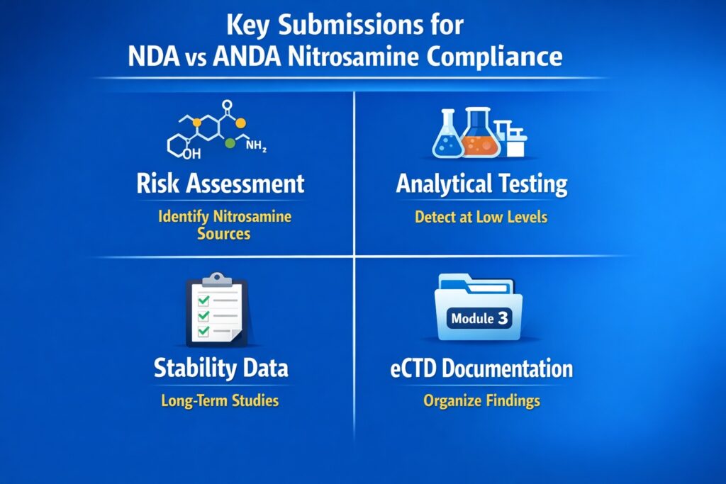 NDA vs ANDA Nitrosamine Submission Requirements