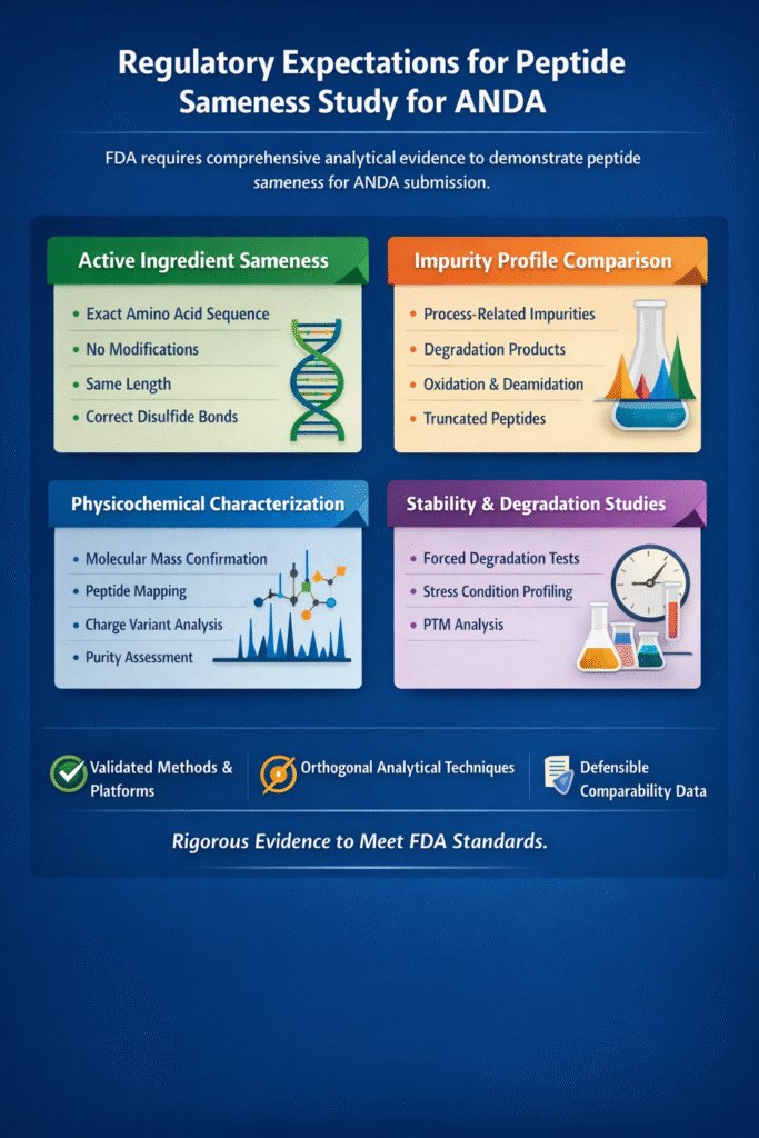  Regulatory Expectations for Peptide Sameness Study for ANDA