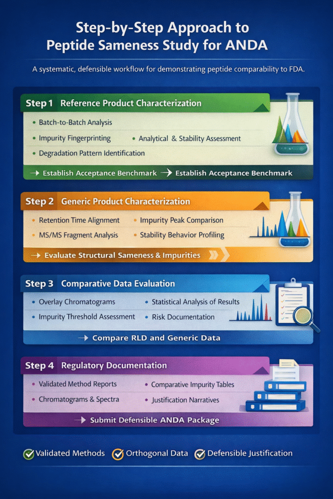 Step-by-Step Approach to Peptide Sameness Study for ANDA