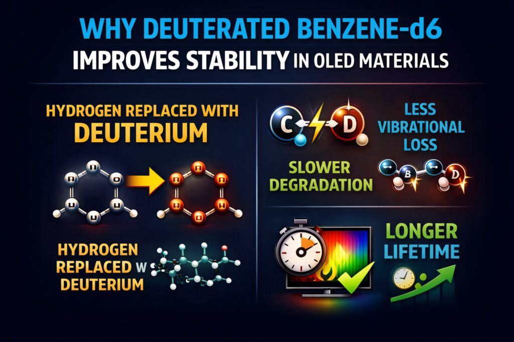 Why Benzene-d6 Improves Stability in OLED