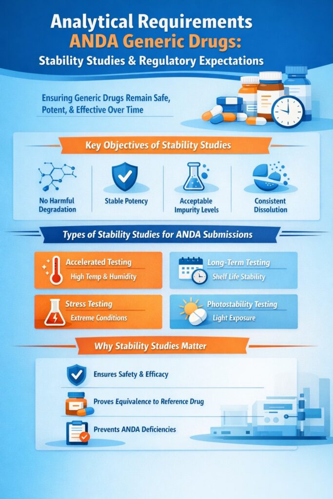 Analytical Requirements ANDA Generic Drugs Stability Studies and Regulatory Expectations Analytical Requirements ANDA Generic Drugs: Stability Studies and Regulatory Expectations