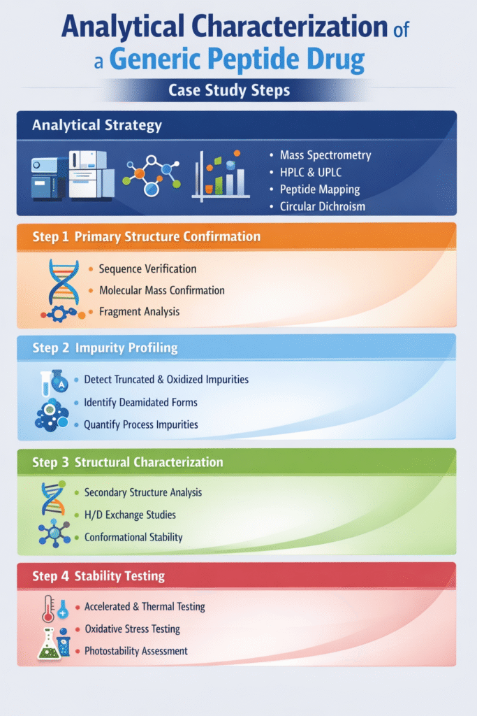 Analytical Strategy Used in This Generic Peptide Drug Analytical Characterization Case Study