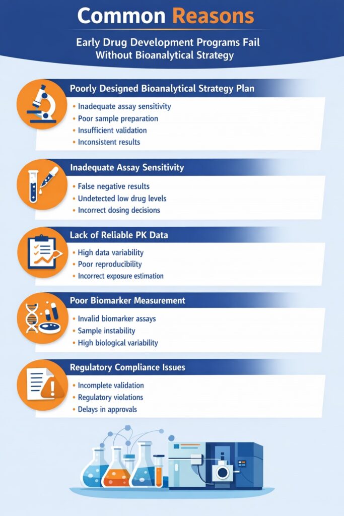 Common Reasons Early Drug Development Programs Fail Without Bioanalytical Strategy