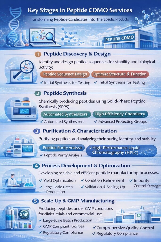 Key Stages in Peptide CDMO Services