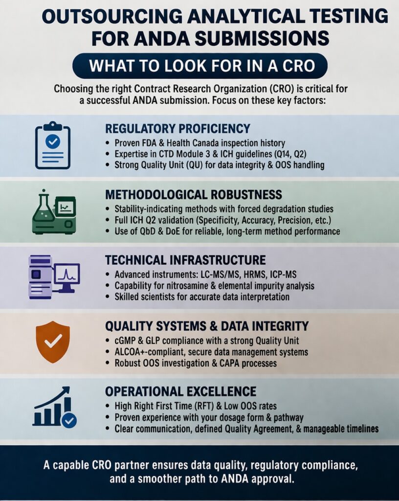 Outsourcing Analytical Testing for ANDA Submissions