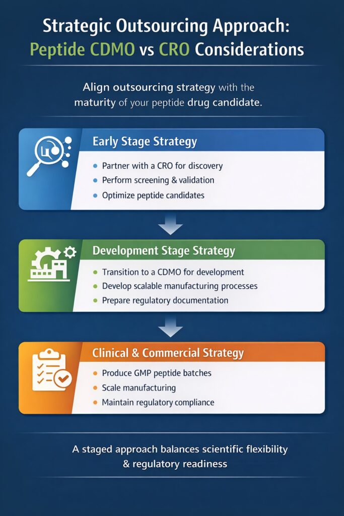 Peptide CDMO vs CRO Strategic Considerations for Pharmaceutical Sponsors Peptide CDMO vs CRO: Strategic Considerations for Pharmaceutical Sponsors