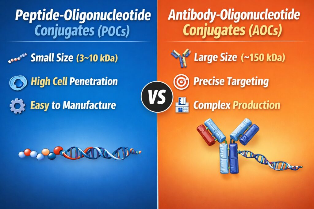 Peptide vs Antibody Oligonucleotide Conjugates