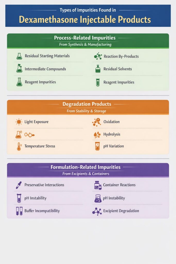 Types of Impurities Found in Dexamethasone Injectable Products