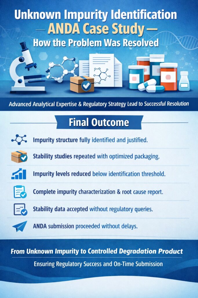 Unknown Impurity Identification ANDA Case Study – How the Problem Was Resolved