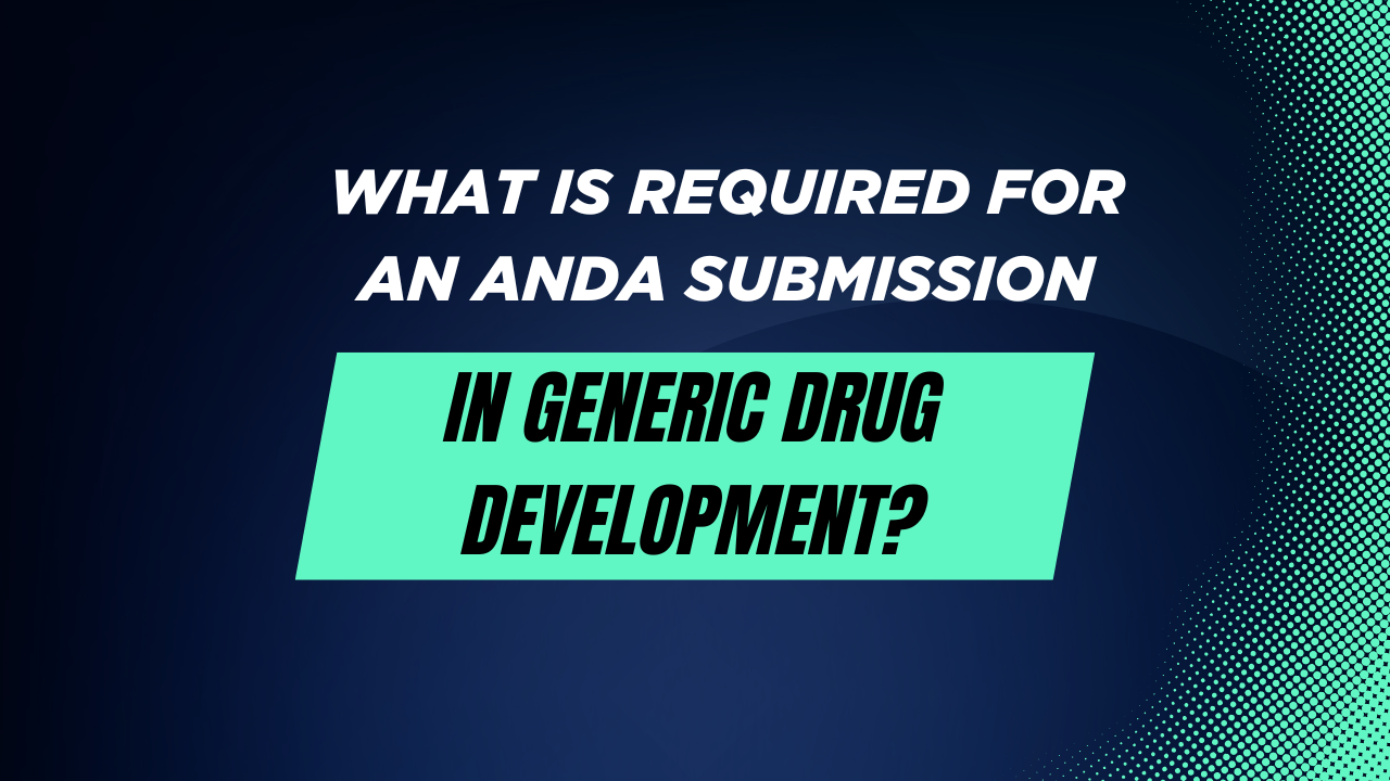 What is Required for an ANDA Submission in Generic Drug Development?