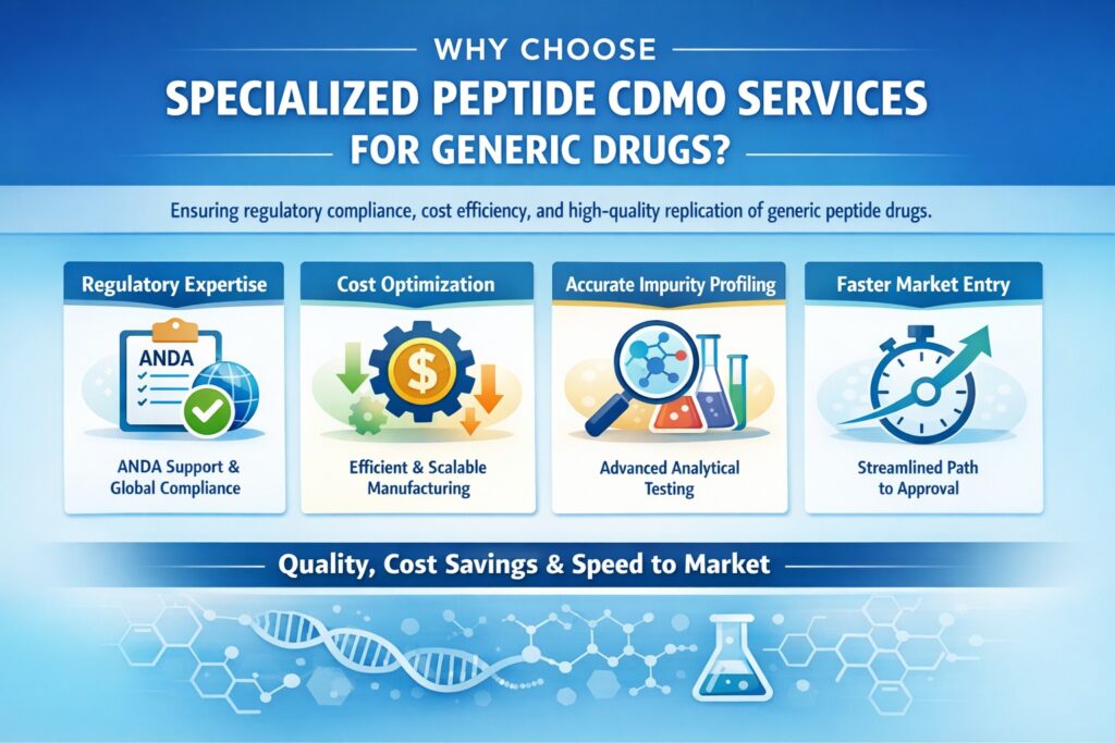 Why Choose Specialized Peptide CDMO Services for Generic Drugs Why Choose Specialized Peptide CDMO Services for Generic Drugs?