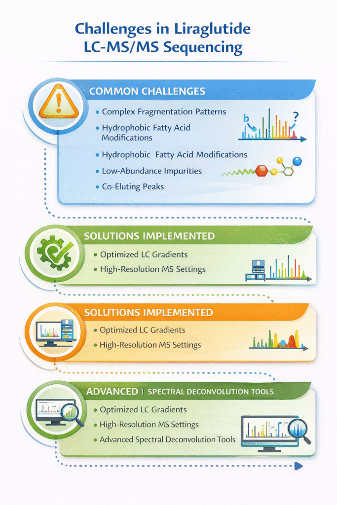 Challenges in Liraglutide LC-MSMS Sequencing