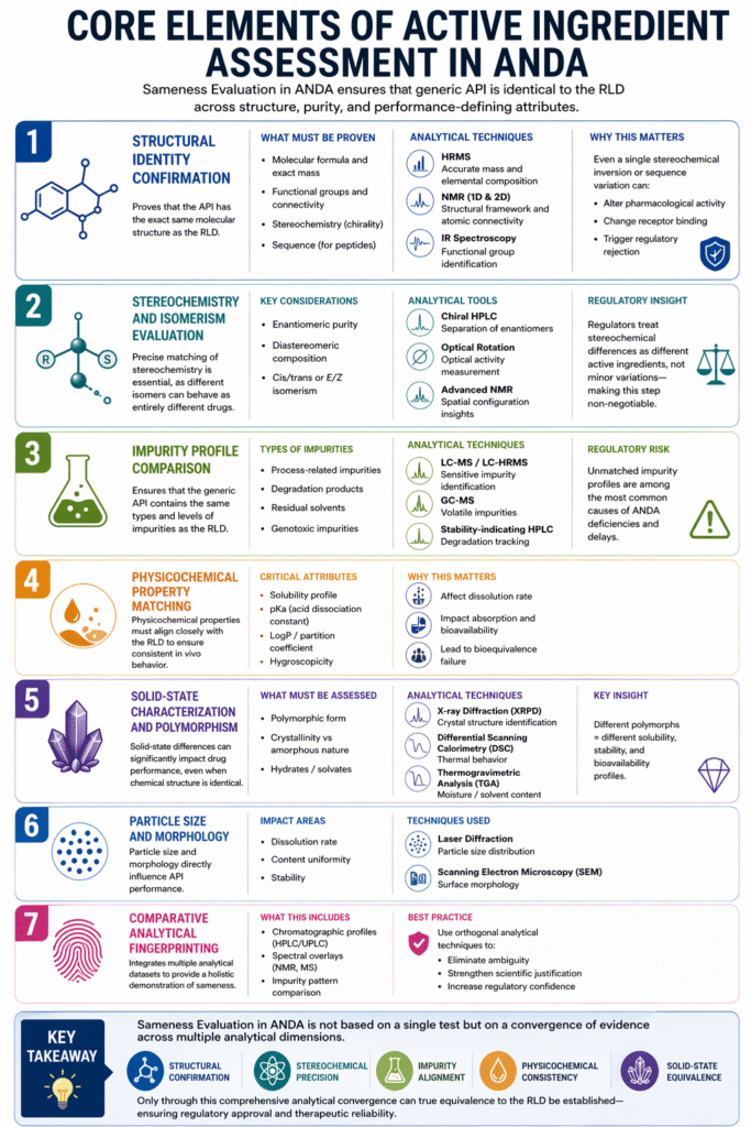 Core Elements of Active Ingredient Assessment in ANDA